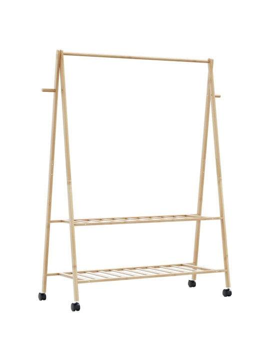 RIIDENAGI RIIULITE JA RATASTEGA 132X45,5X155,5 CM BAMBUSEST