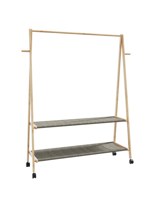 RIIDENAGI RIIULITE JA RATASTEGA 132X45,5X155,5 CM BAMBUSEST