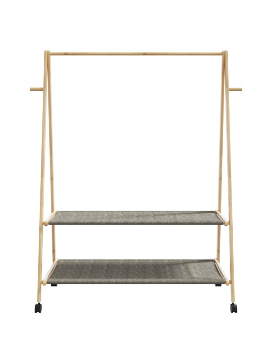 RIIDENAGI RIIULITE JA RATASTEGA 132X45,5X155,5 CM BAMBUSEST