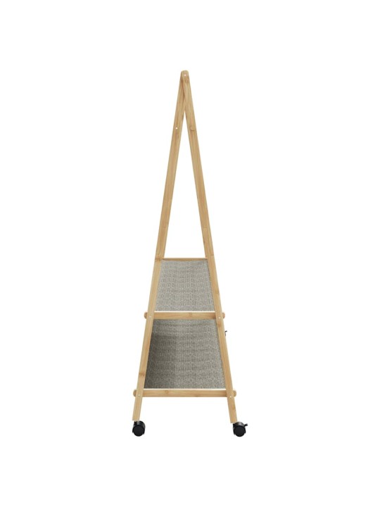 RIIDENAGI RIIULITE JA RATASTEGA 132X45,5X155,5 CM BAMBUSEST