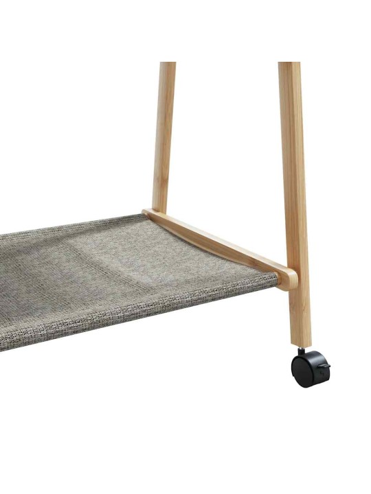RIIDENAGI RIIULITE JA RATASTEGA 132X45,5X155,5 CM BAMBUSEST