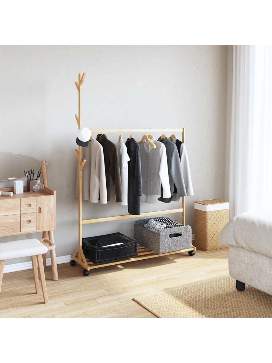RIIDENAGI KONKSUDE JA RATASTEGA 100X35X157 CM BAMBUSEST