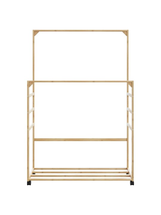 RIIDENAGI RIIULITE JA RATASTEGA 90X35X155 CM BAMBUSEST