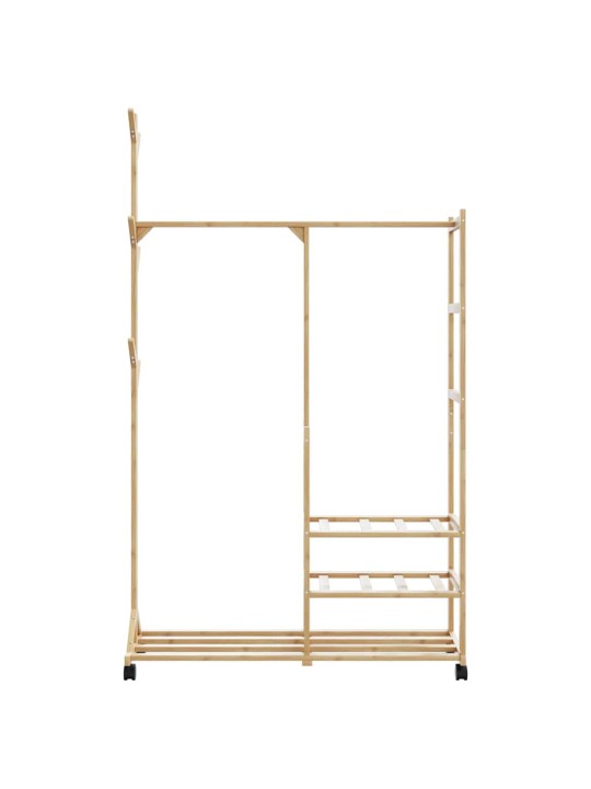 RIIDENAGI RIIULITE JA RATASTEGA 100X38X175,5 CM BAMBUSEST