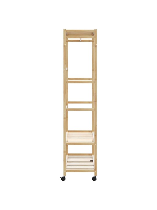 RIIDENAGI RIIULITE JA RATASTEGA 110X40X180 CM BAMBUSEST
