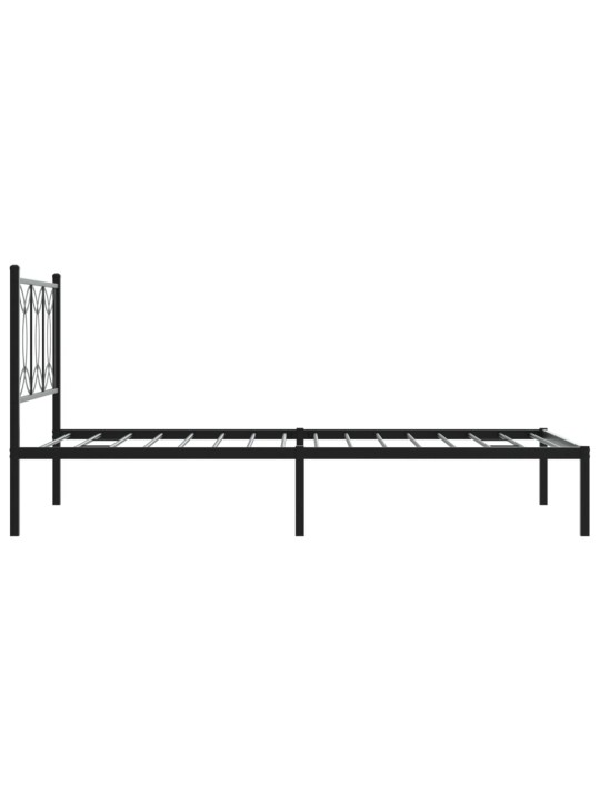 METALLIST VOODIRAAM PEATSIGA, MUST, 107 X 203 CM