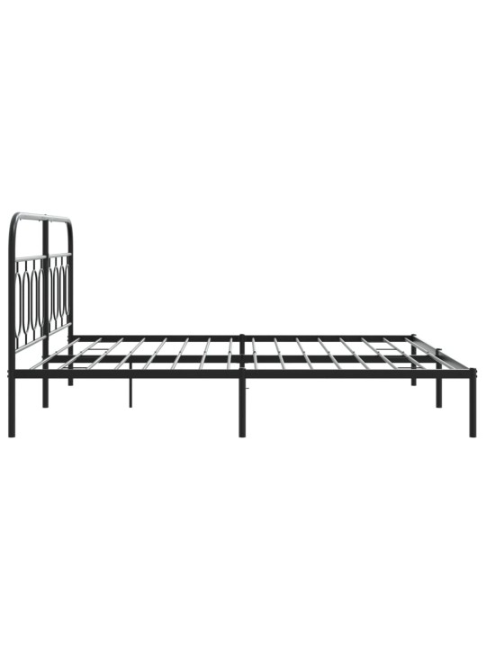 METALLIST VOODIRAAM PEATSIGA, MUST, 193X203 CM