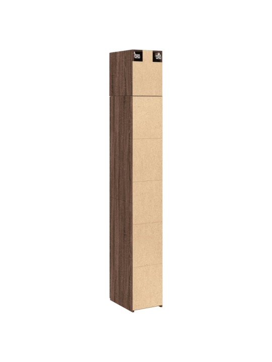 Kitsas hoiukapp, pruun tamm, 30 x 42,5 x 225 cm tehispuit