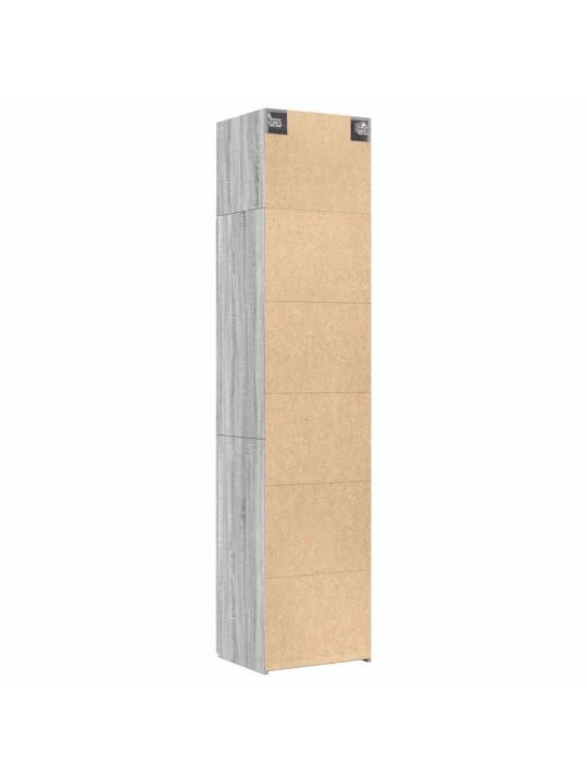 Kitsas hoiukapp, hall sonoma tamm, 50 x 42,5 x 225 cm tehispuit