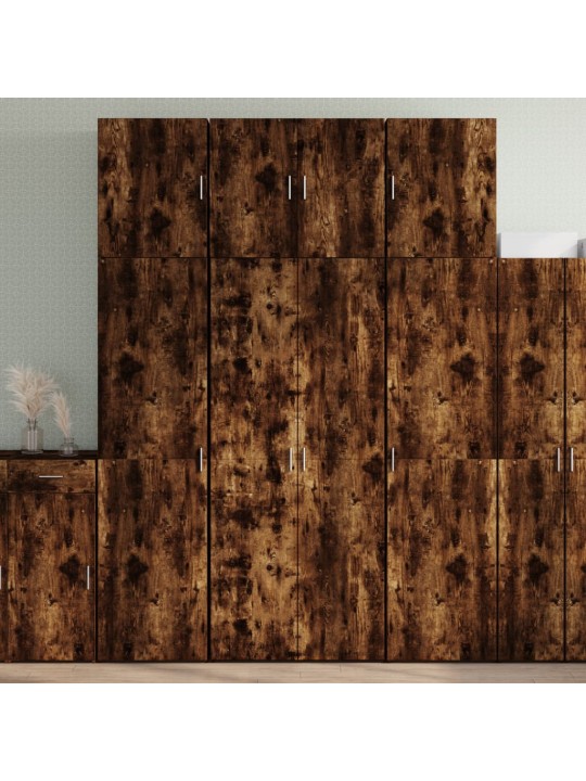 KÕRGE KAPP, SUITSUTATUD TAMM, 80X42,5X249 CM, TEHISPUIT