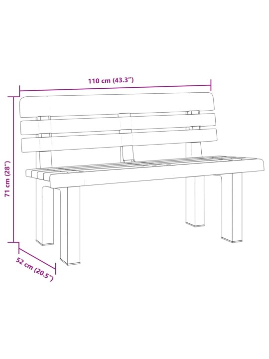 Aiapink, antratsiithall, 110 x 52 x 71 cm, polüpropüleen