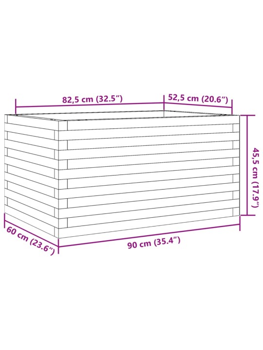 Aia taimekast, 90x60x45,5 cm, ebatsuuga puit