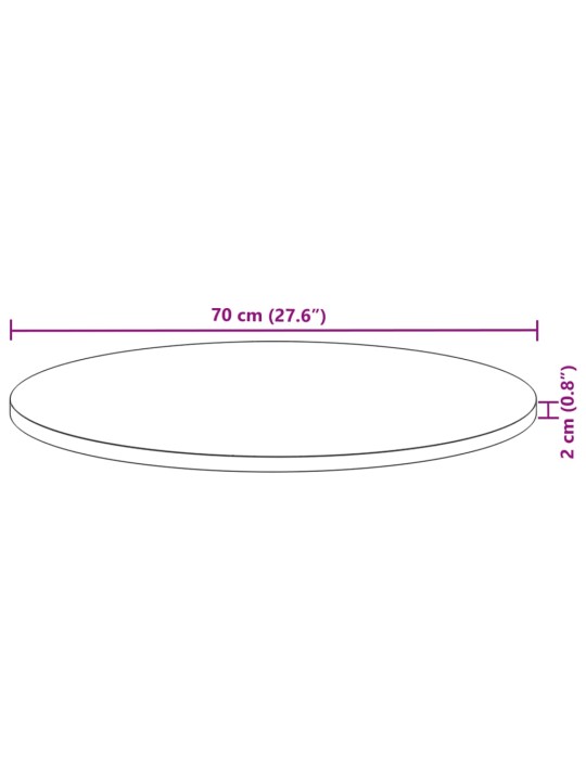 ÜMMARGUNE LAUAPLAAT, Ø70X2 CM, AKAATSIAPUIT