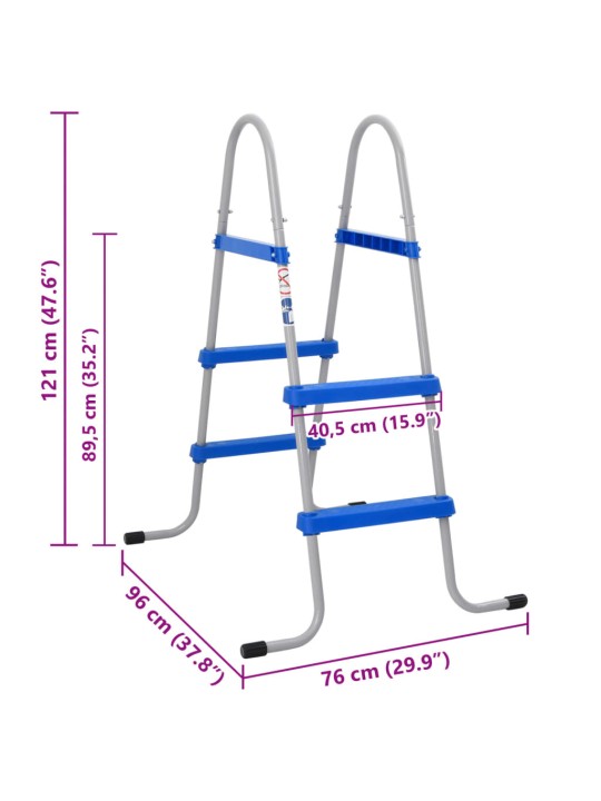 Basseiniredel maapealsele basseinile 84 cm, teras ja plast