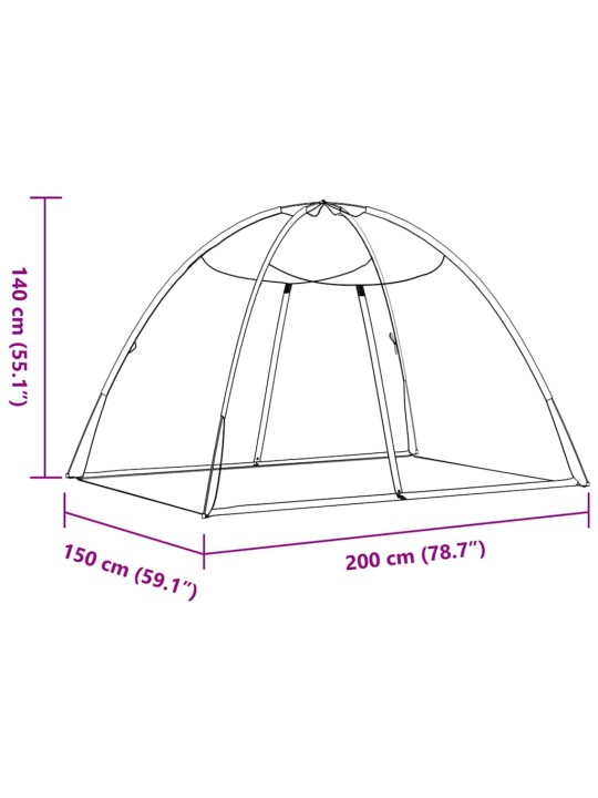 Sääsevõrk mongolia ustega 220 võrk valge 200x150x140 cm