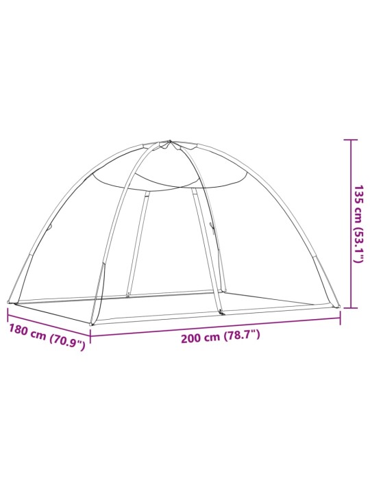 Sääsevõrk mongolia ustega 220 võrk valge 200x180x135 cm