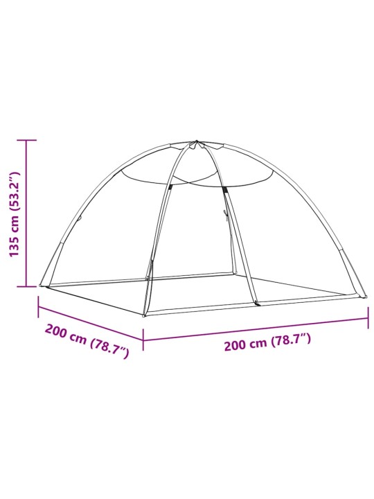 Sääsevõrk mongolia ustega 220 võrk valge 200x200x130 cm