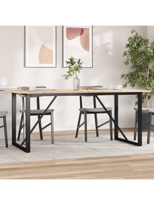 SÖÖGILAUD, O-RAAM, 180 X 90 X 75 CM, MÄNNIPUIT JA TERAS