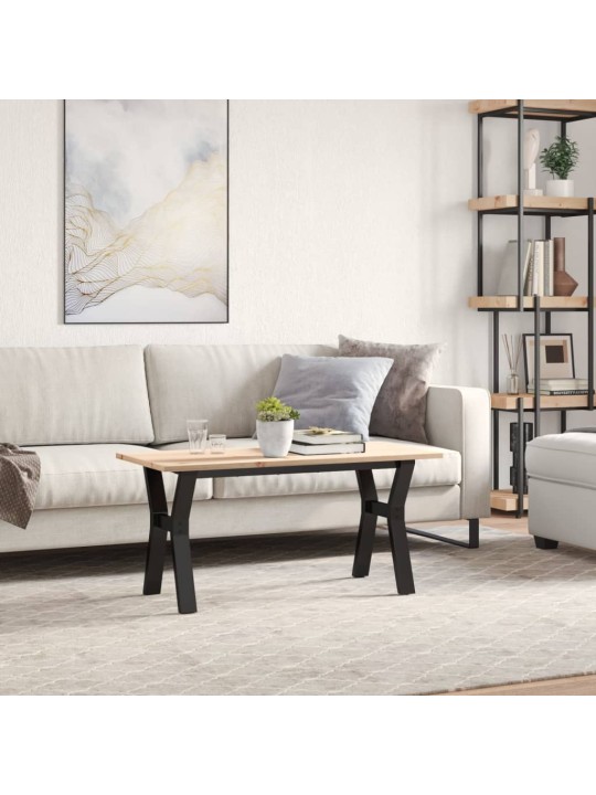 KOHVILAUD, Y-RAAM, 100 X 50 X 45 CM, MÄNNIPUIT JA TERAS
