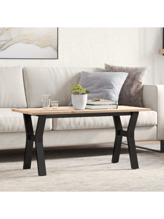 KOHVILAUD, Y-RAAM, 100 X 50 X 45 CM, MÄNNIPUIT JA TERAS