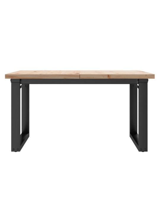 KOHVILAUD, O-RAAM, 80 X 80 X 45,5 CM, MÄNNIPUIT JA TERAS