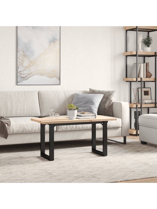 KOHVILAUD, O-RAAM, 100 X 50 X 45,5 CM, MÄNNIPUIT JA TERAS