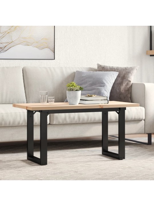 KOHVILAUD, O-RAAM, 100 X 50 X 45,5 CM, MÄNNIPUIT JA TERAS