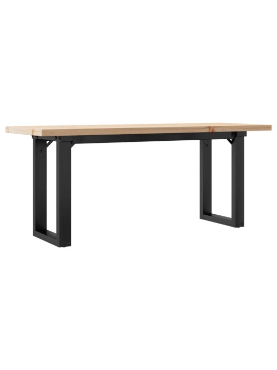 KOHVILAUD, O-RAAM, 110 X 40 X 45,5 CM, MÄNNIPUIT JA TERAS