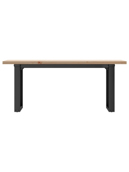 KOHVILAUD, O-RAAM, 110 X 40 X 45,5 CM, MÄNNIPUIT JA TERAS