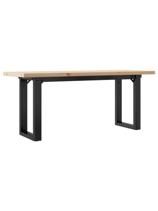 KOHVILAUD, O-RAAM, 110 X 40 X 45,5 CM, MÄNNIPUIT JA TERAS