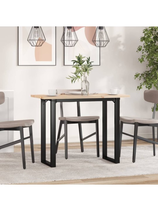 SÖÖGILAUD, O-RAAM, 100 X 50 X 75,5 CM, MÄNNIPUIT JA TERAS