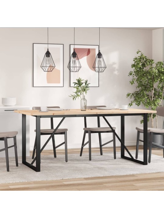SÖÖGILAUD, O-RAAM, 180 X 90 X 75,5 CM, MÄNNIPUIT JA TERAS