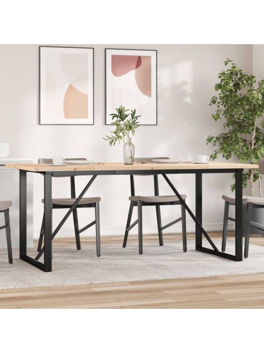 SÖÖGILAUD, O-RAAM, 180 X 90 X 75,5 CM, MÄNNIPUIT JA TERAS