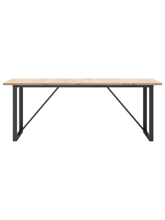 SÖÖGILAUD, O-RAAM, 200 X 100 X 75,5 CM, MÄNNIPUIT JA TERAS