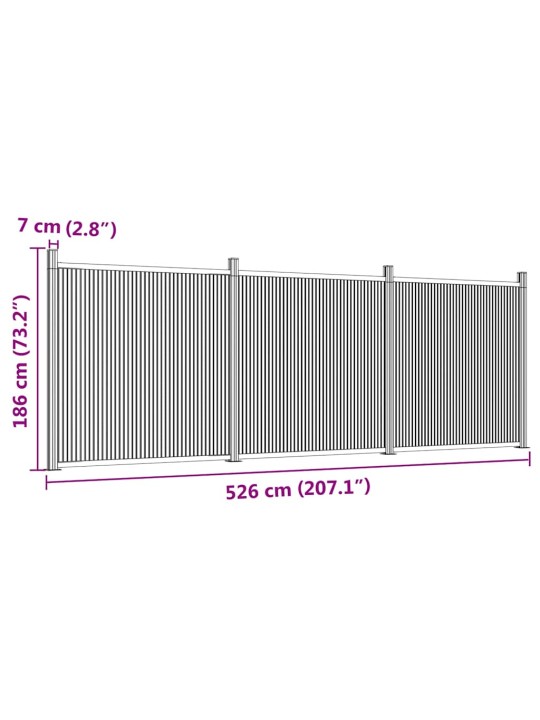 Aiapaneel, pruun, 526 x 186 cm, wpc