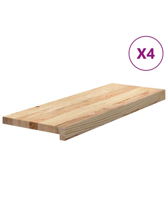Trepiastmed 4 tk, 70x25x2 cm, töötlemata tammepuit