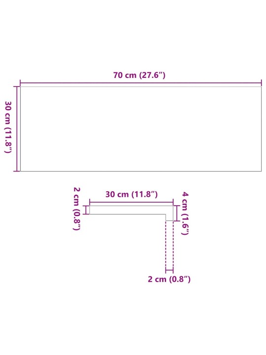 Trepiastmed 12 tk, 70x30x2 cm, töötlemata tammepuit