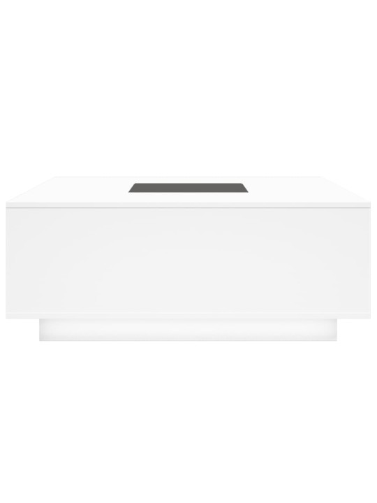 Kohvilaud LED-tuledega, valge, 100x100x40 cm