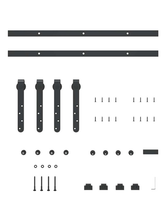 Lükandkapi uksekomplekt 122 cm süsinikterasest