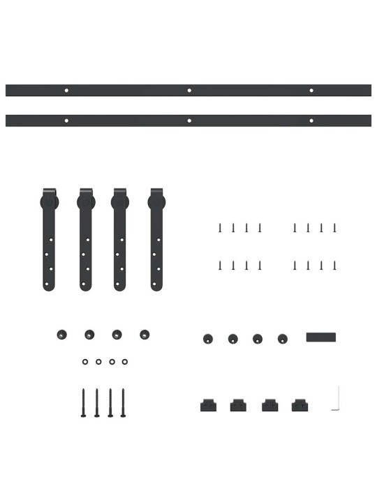 Lükandkapi uksekomplekt 152,5 cm süsinikterasest