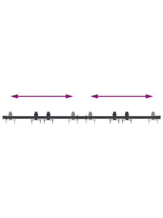 Lükandkapi uksekomplekt 152,5 cm süsinikterasest