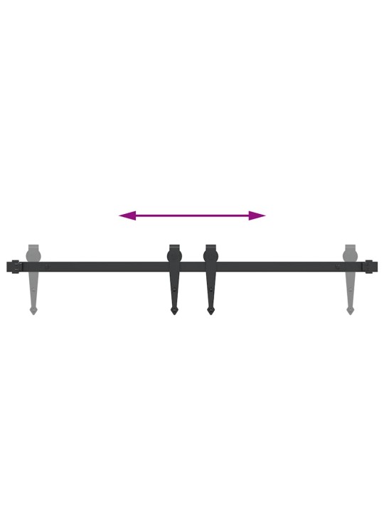 LÜKANDKAPI UKSEKOMPLEKT 91 CM SÜSINIKTERASEST