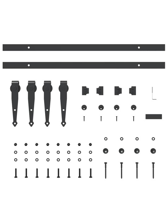 LÜKANDKAPI UKSEKOMPLEKT 122 CM SÜSINIKTERASEST