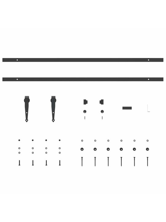 LÜKANDKAPI UKSEKOMPLEKT 213 CM SÜSINIKTERASEST