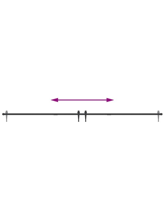 LÜKANDKAPI UKSEKOMPLEKT 244 CM SÜSINIKTERASEST
