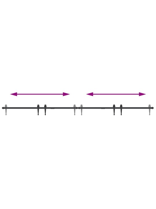 LÜKANDKAPI UKSEKOMPLEKT 244 CM SÜSINIKTERASEST