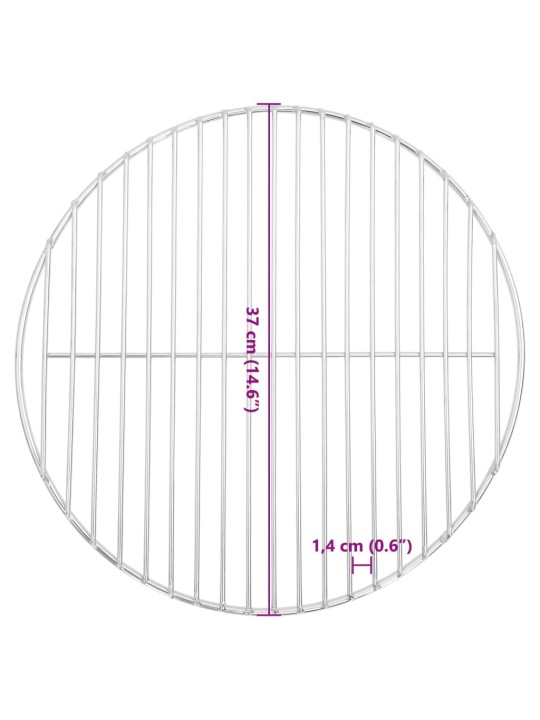 Ümmargune grillrest, ø37 cm, 304 roostevaba teras