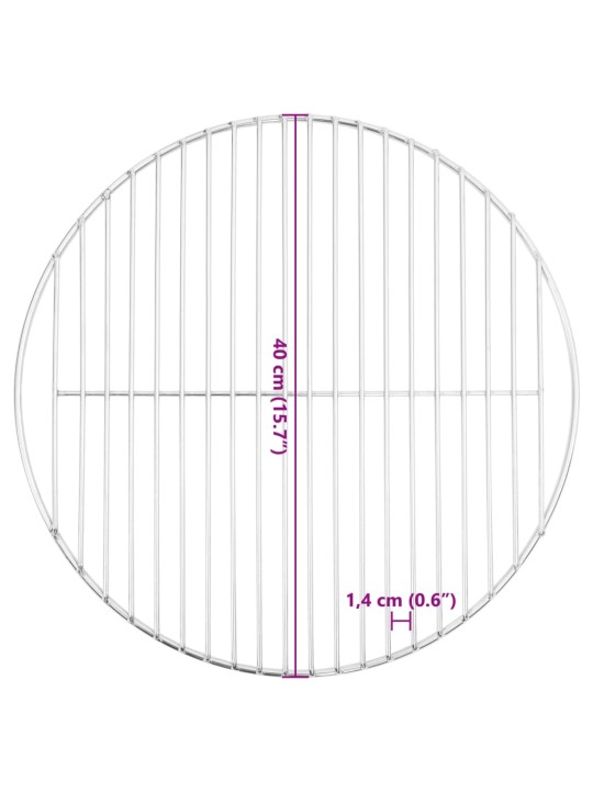 Ümmargune grillrest, ø40 cm, 304 roostevaba teras