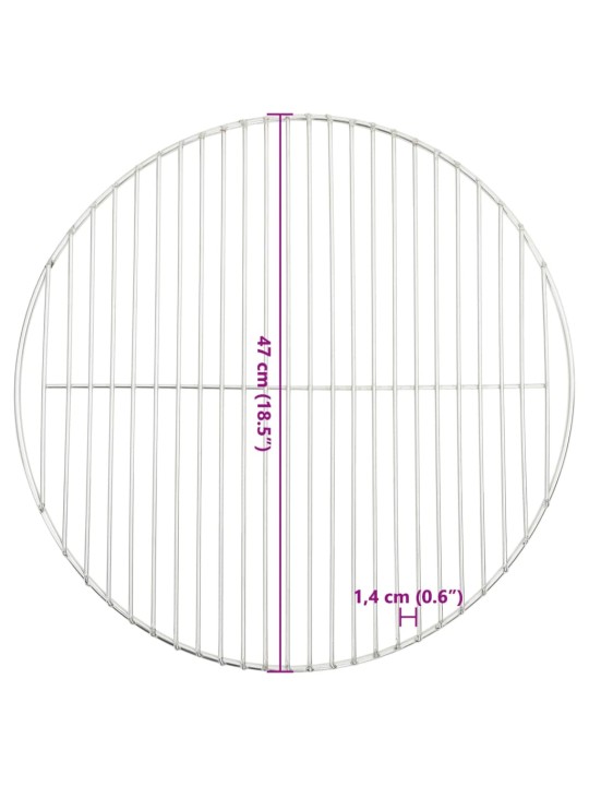 Ümmargune grillrest, ø47 cm, 304 roostevaba teras