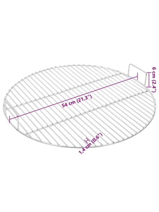 Ümmargune grillrest käepidemetega, ø54 cm, roostevaba teras